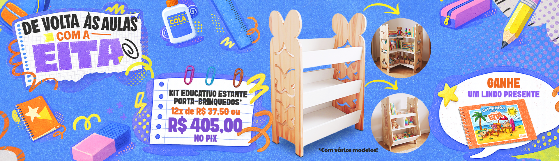 Banner Desk Volta as Aulas Jan Estantes