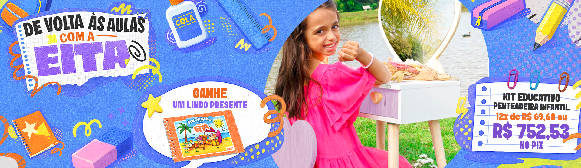 Banner Desk Volta as Aulas Jan Penteadeira