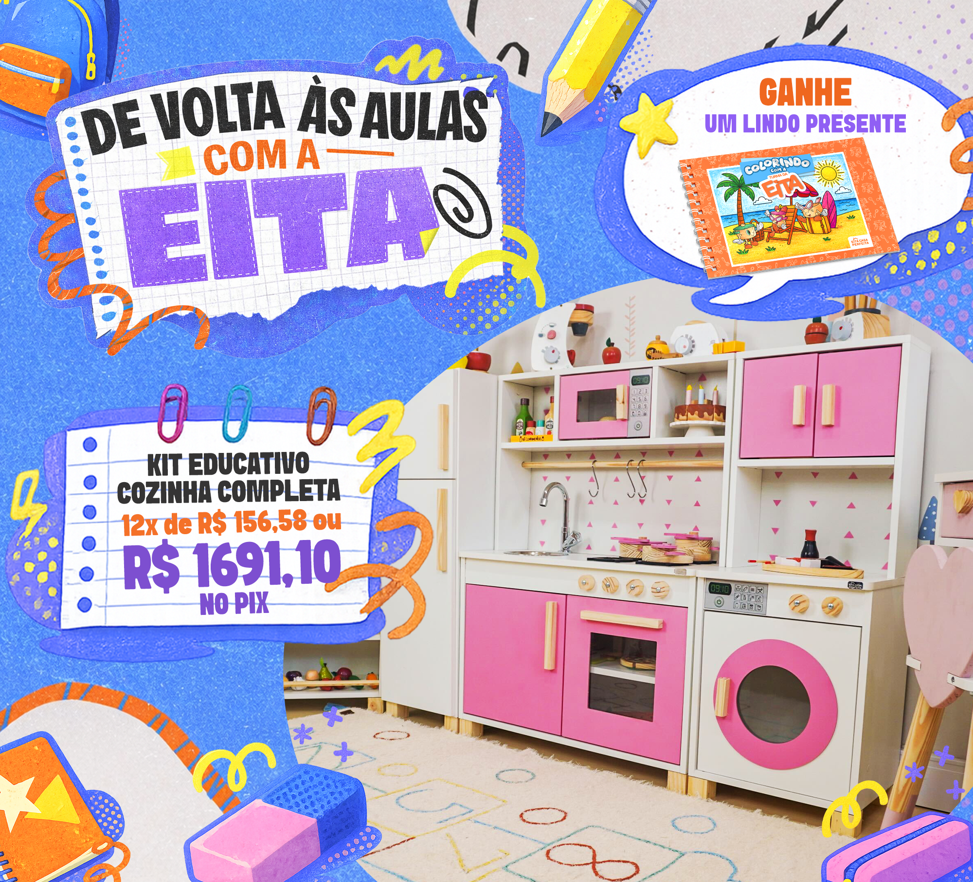 Banner Mobile Volta às Aulas Jan Cozinha Completa