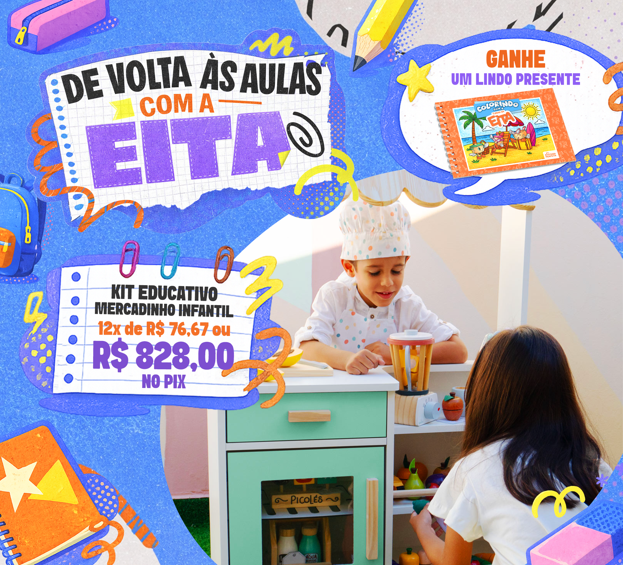 Banner Mobile Volta às Aulas Jan Mercadinho