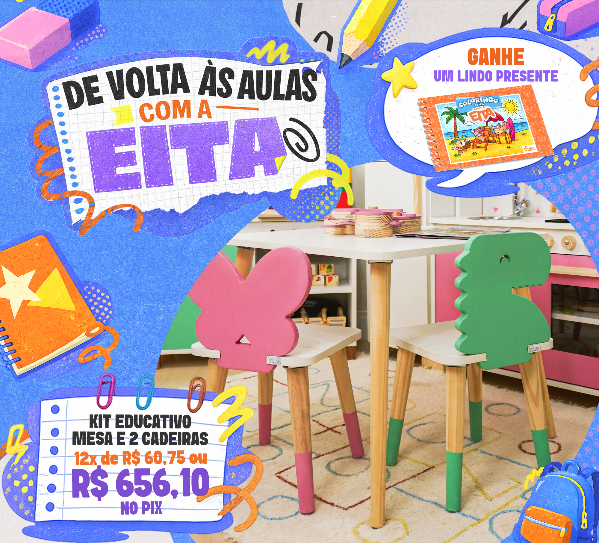 Banner Mobile Volta às Aulas Jan Mesa Cadeira